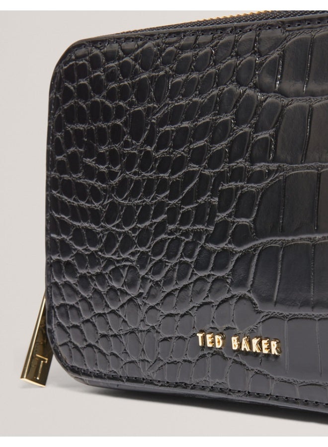 Ted Baker Double Zip Croc Effect Mini Camera Bag - Image 2