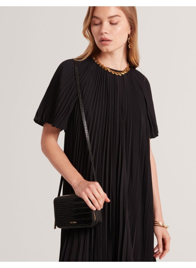 Ted Baker Double Zip Croc Effect Mini Camera Bag - Image 3