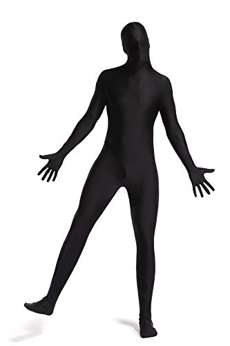 woahee Spandex Suit Full Body Suit, Men Women Zentai Suit Men Costume Black X-Large - Image 1