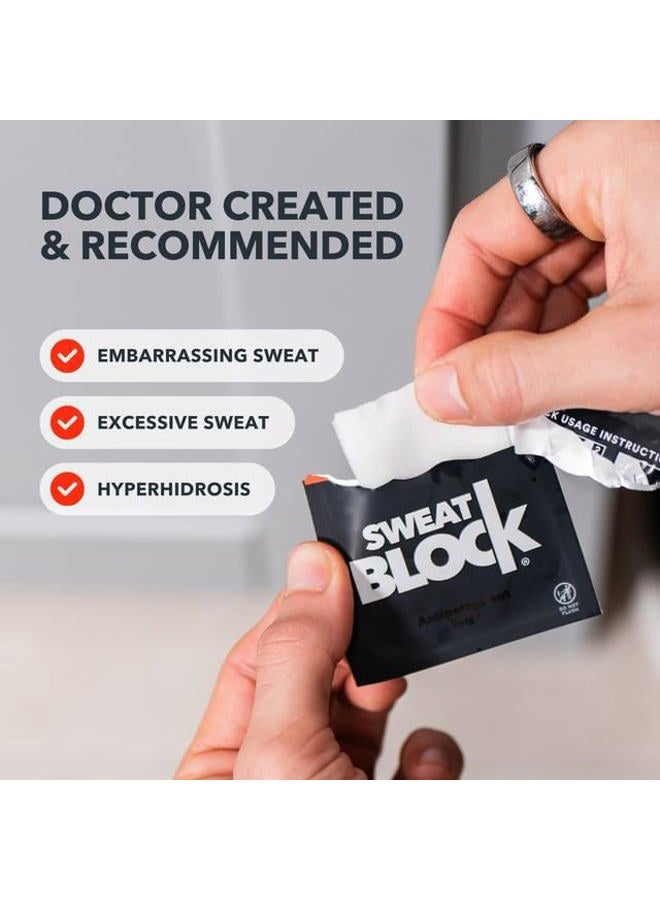 Sweatblock Clinical Strength Antiperspirant Wipes for Hyperhidrosis (3 Box Deal) - Reduce Sweat Up To 7-days Per Use - Antiperspirant For Men and Women - Image 3