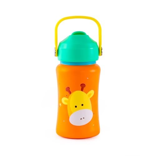 rabitat Steel Play 3.0 Water Bottle for School Kids 350ml, 1+1 Year Brand Warranty | Steel Water Bottle | Steel Bottles | BPA-Free Leak-Proof, Flip-Lock Sipper, EasyCarry Handle Little Boss - Image 1