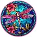 KTHOFCY 5D DIY Diamond Painting Kits for Adults Kids Dragonfly Stained Glass Full Drill Embroidery Cross Stitch Crystal Rhinestone Paintings Pictures Arts Wall Decor Painting Dots Kits 118X118 in - Image 2