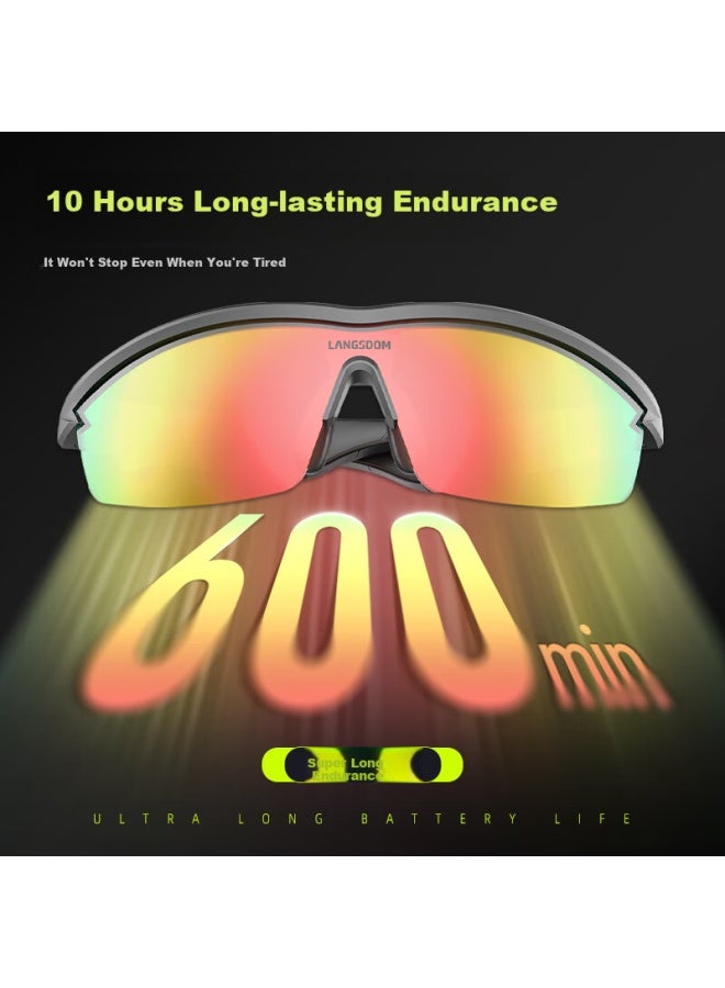 Langston Airnova Bluetooth Glasses Earphones Smart Glasses Integrated Music Calling Outdoor Sports Running Cycling Compatible With Apple Huawei Xiaomi Phones Flame Red - Image 4