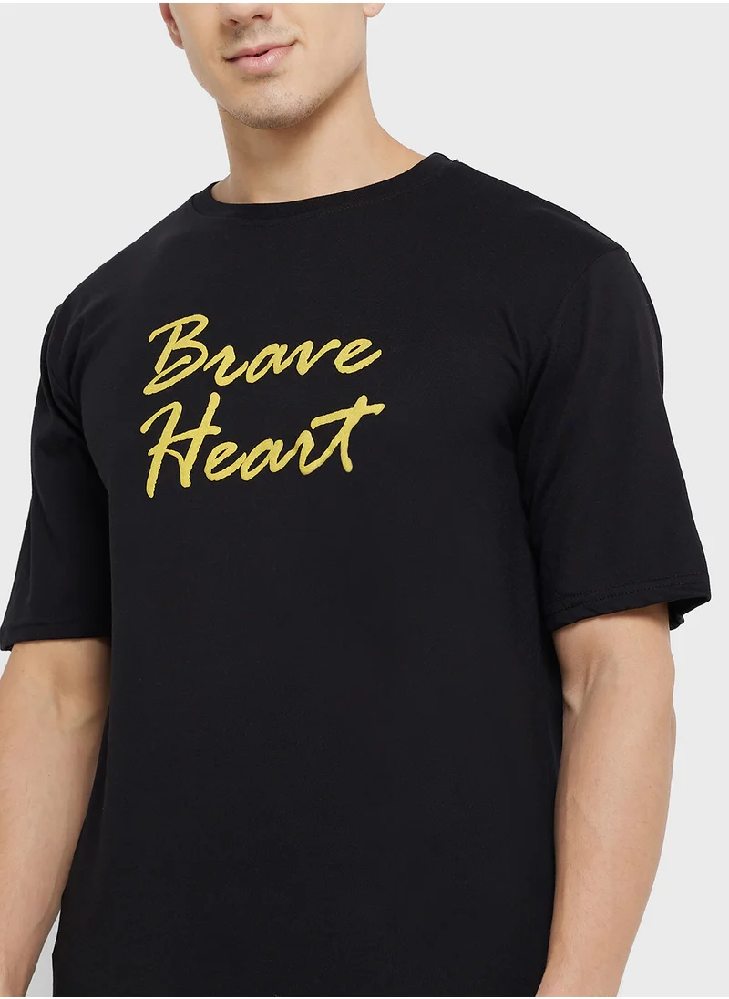 Seventy Five Brave Heart Oversized Tee