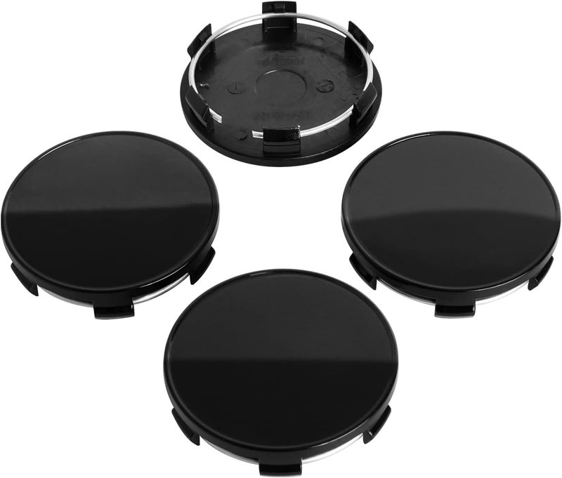 KitsPro 2.7Inch 68MM Wheel Center Caps for BMW 36136783536 Rim Hub Caps, Pack of 4 (Gloss Black, Outer 69MM, Inner 65MM) - Image 1