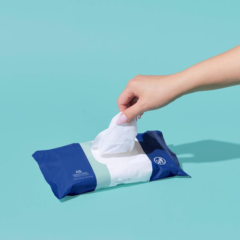Capri Blue Volcano Multi Surface Wipes - Multi-Purpose Cleaning Wipes with Grapefruit & Tangerine Essential Oils - Safe for Countertops, Walls, and More - Non-toxic, Vegan & Cruelty Free (48 count) - Image 2