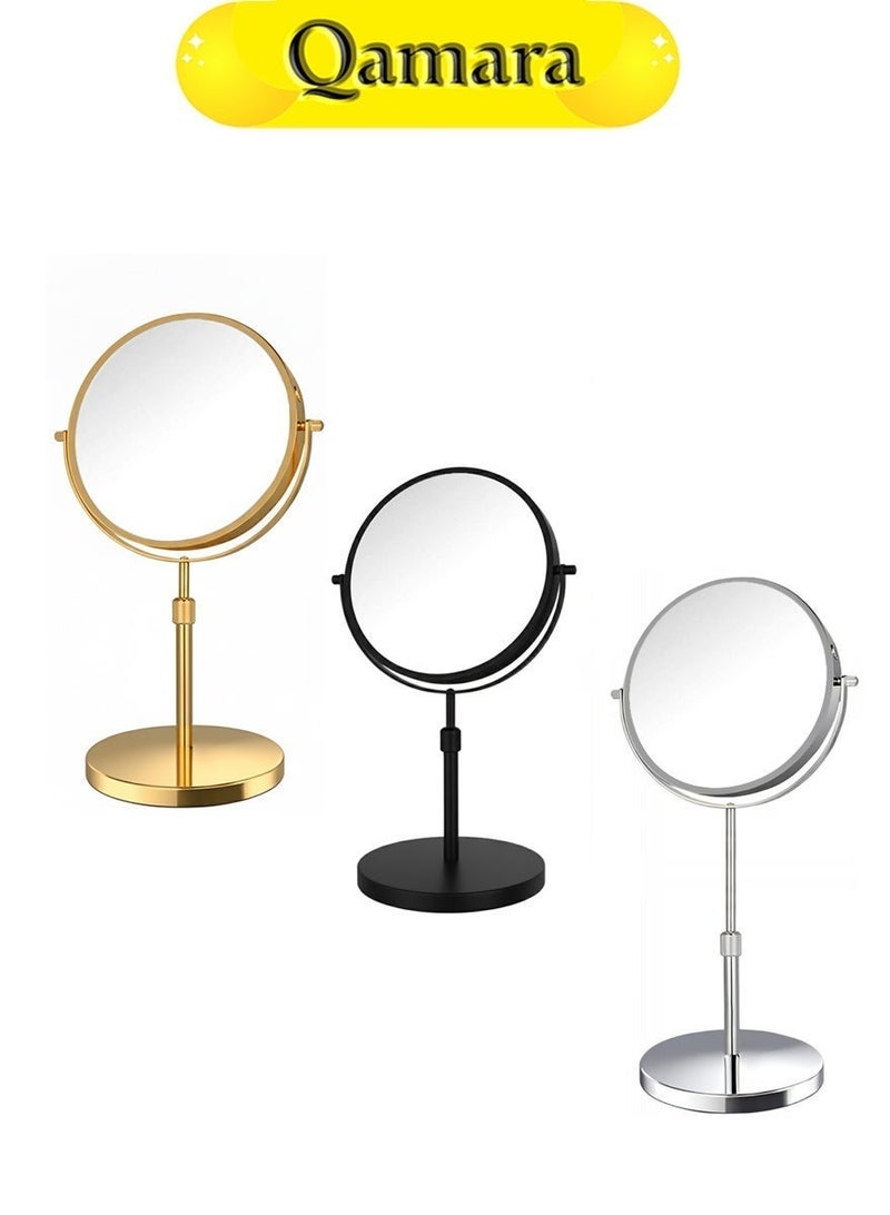 QAMARA Double-Sided 10x Magnifying Mirror - Premium Stainless Steel Body - Image 1