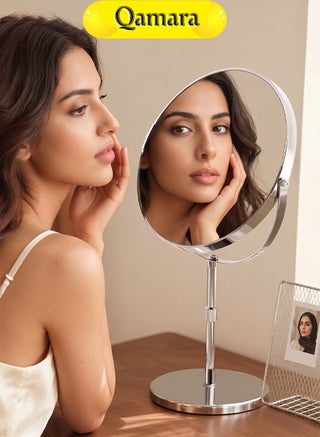 مرآة مزدوجة الوجه، مرآة مكياج مكبرة 10 مرات - هيكل من الفولاذ المقاوم للصدأ الفاخر - view 2