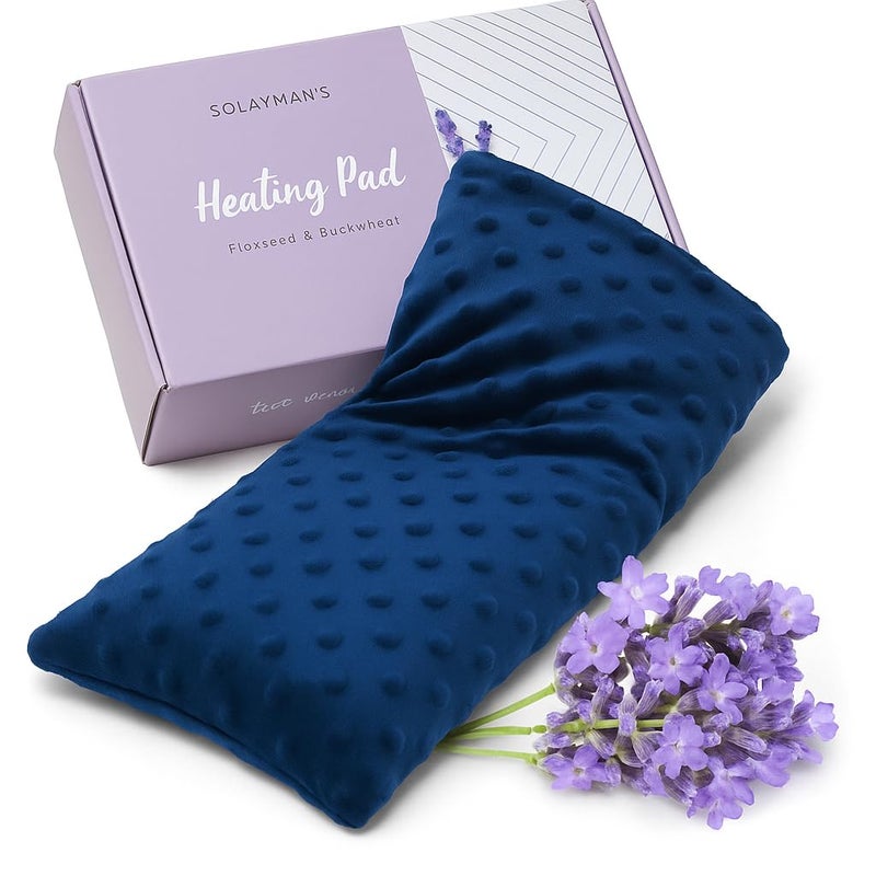 Solayman Tech Lavender Scented Microwave Heating Pad for Neck and Shoulders- Weighted Cordless Heating Pad Great Relaxation Gift for Mom, Dad, Women, Men- Aromatherapy Lavender Heating Pad For Hot And Cold Compress - Image 1