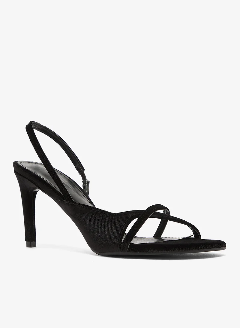 ELLA Velvet Strap Detail Classic Mid Heels