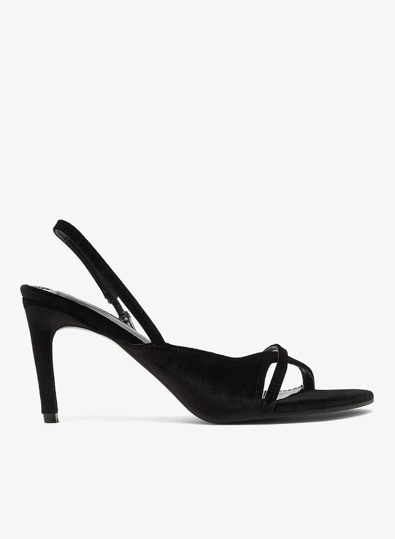 ELLA Velvet Strap Detail Classic Mid Heels