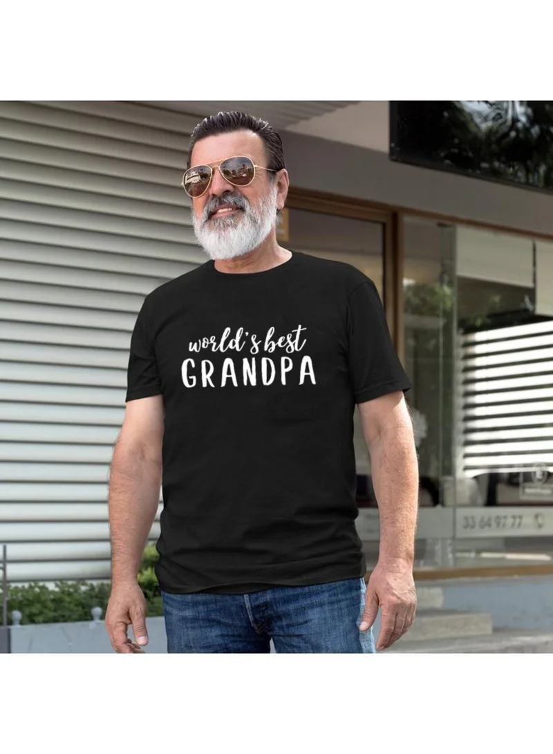 Matching Family Outfits Best Grandma or Best Grandpa Printed Black T-Shirt