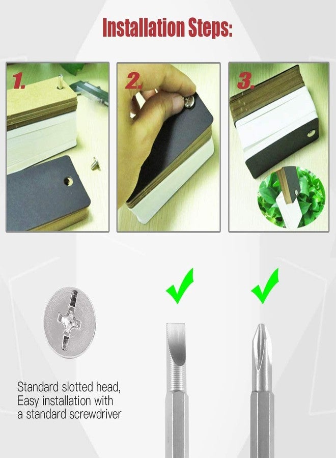 Socell 130pcs Phillips Chicago Screw Binding Screws Posts Assortment Kit for Scrapbook Photo Albums Craft and DIY Leather Decoration Bookbinding(M5 x 5/10/15/25/35/45/55) - Image 5
