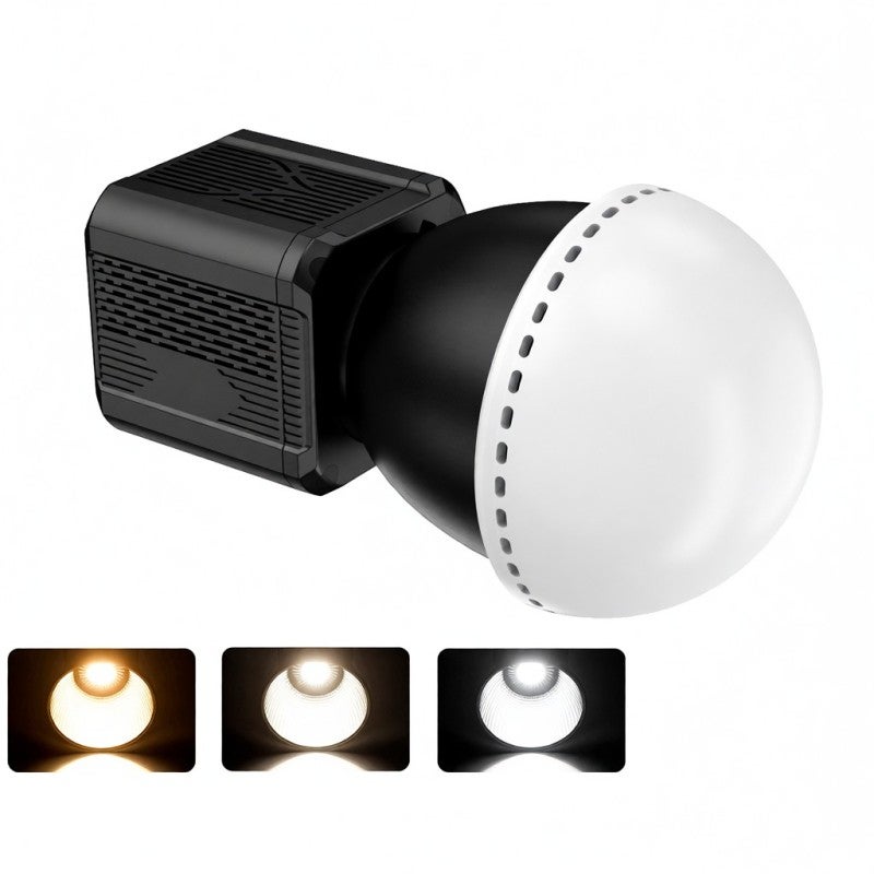 BAFANG BF-60W Compact COB Video Light 60W LED Fill Light 2700K-6500K Dimmable 6 Scene Lighting Effects Built-in Battery Mini Bowens Mount with Reflector Diffuser for Indoor Outdoor Vlog Live - Image 1