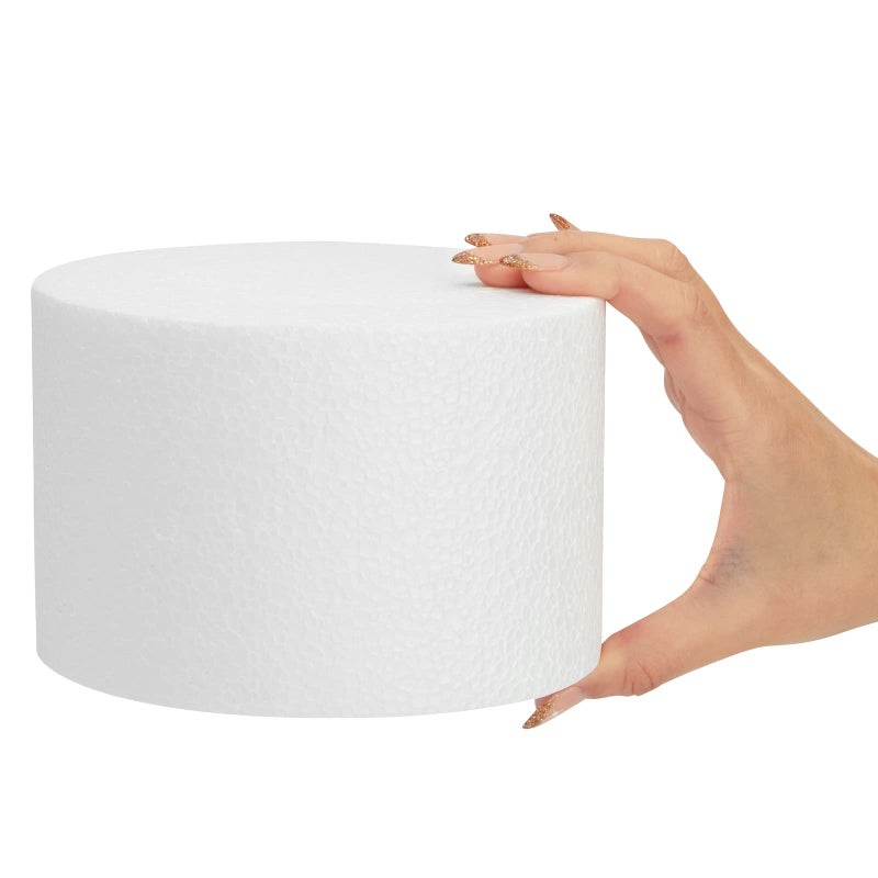 Bright Creations مجموعة برايت كرييشنز من 2 دمى كعكة مصنوعة من الرغوة، 6x4 بوصة دوائر دمى للتزيين، كعكة زفاف مزيفة - Image 5