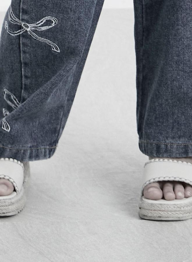 Styli Girls Embroidered Denim Shirt - Image 3