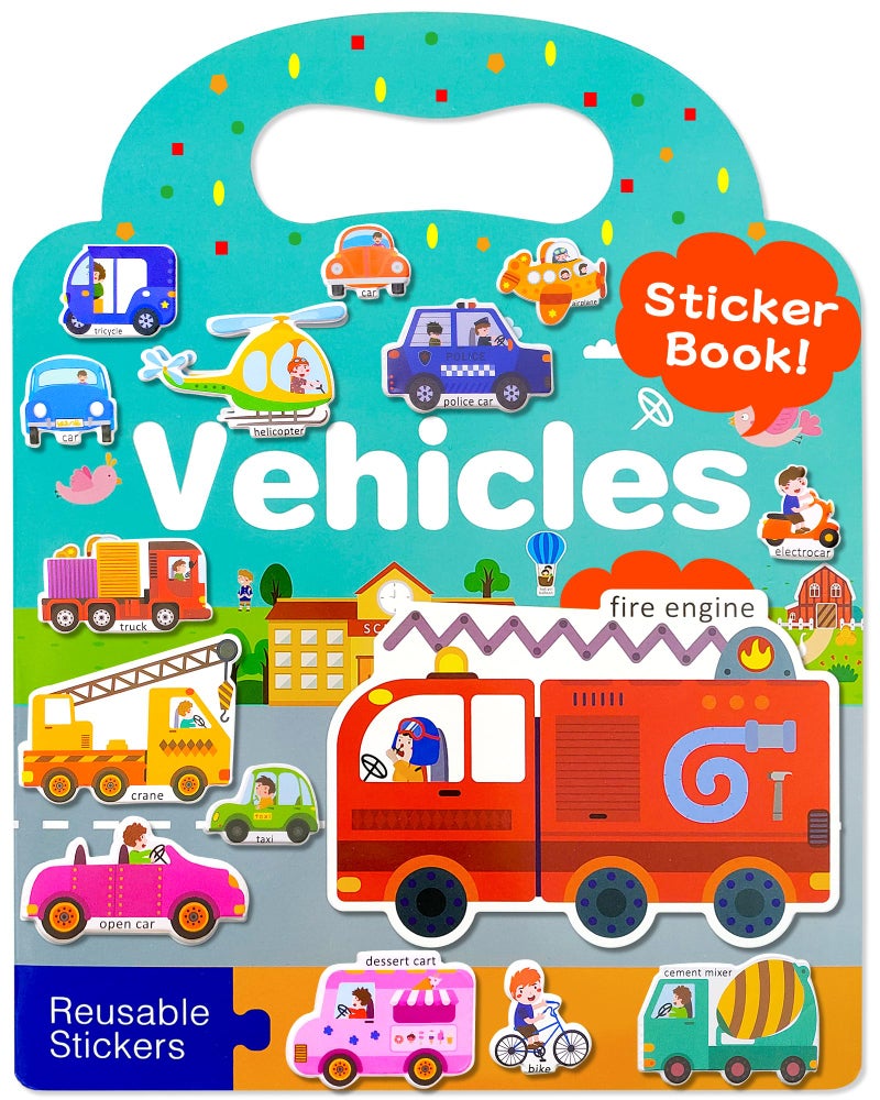 Benresive Reusable Sticker Book for Toddlers Stickers for Kids Toddler Travel Toys Activities Crafts Ages 3 and Up Easter Basket Stuffers Birthday Gifts Vehicle - Image 2