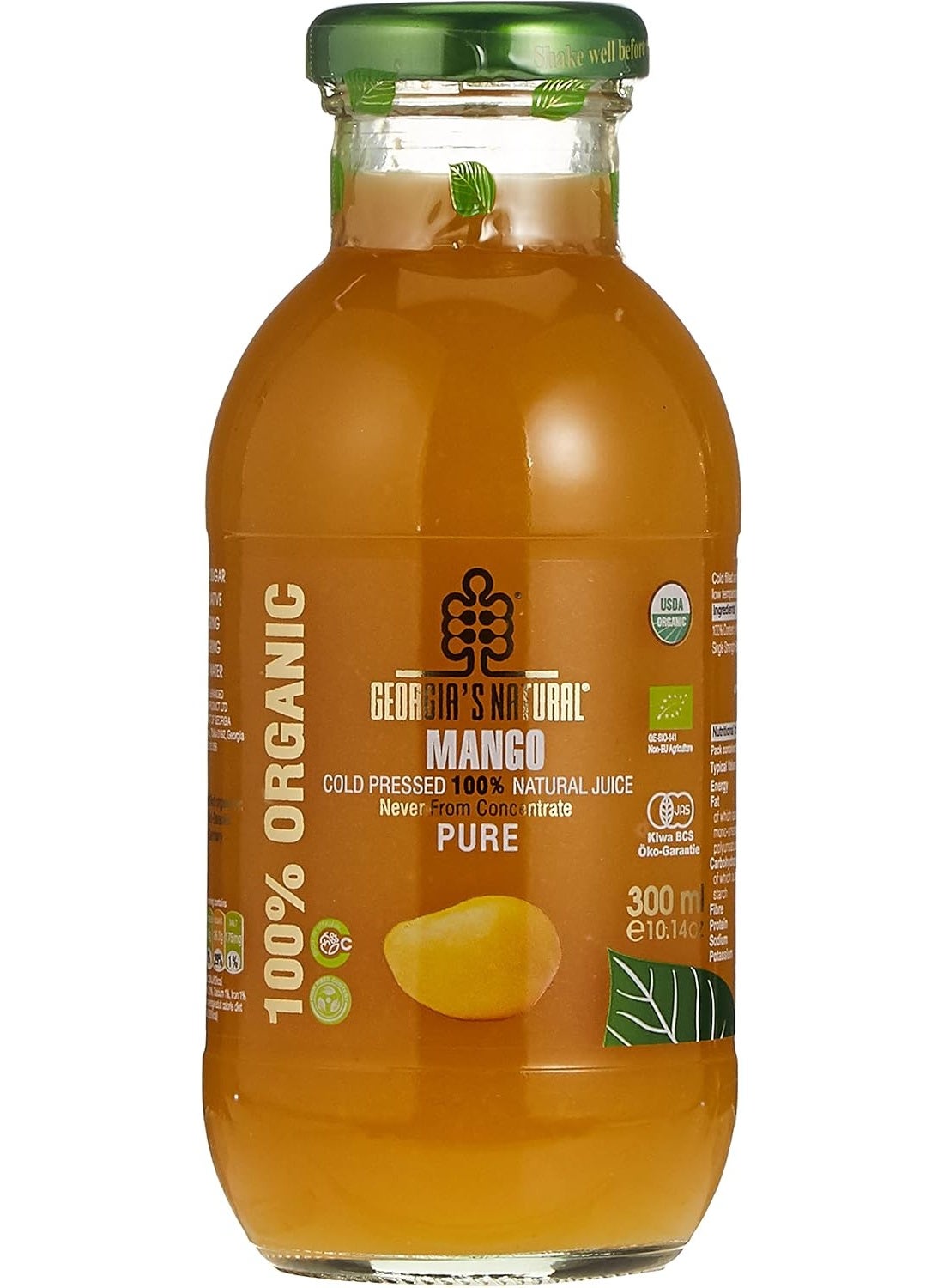 Georgia's Natural Organic Cold Pressed Pure Mango Juice 1 Litre