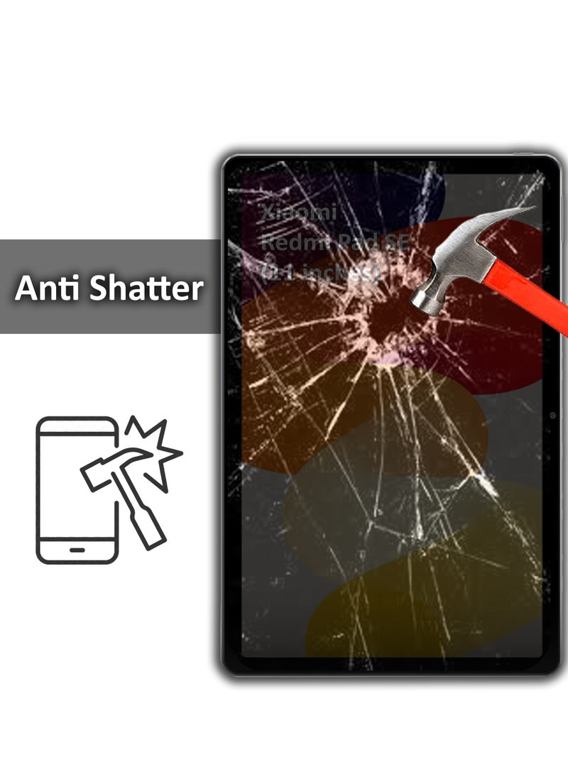 Xiaomi Redmi Pad SE 11 inches 9H Hardness HD Tempered Glass Screen Protector 99% Transparency with device's original screen clarity and brightness- Clear - Image 4