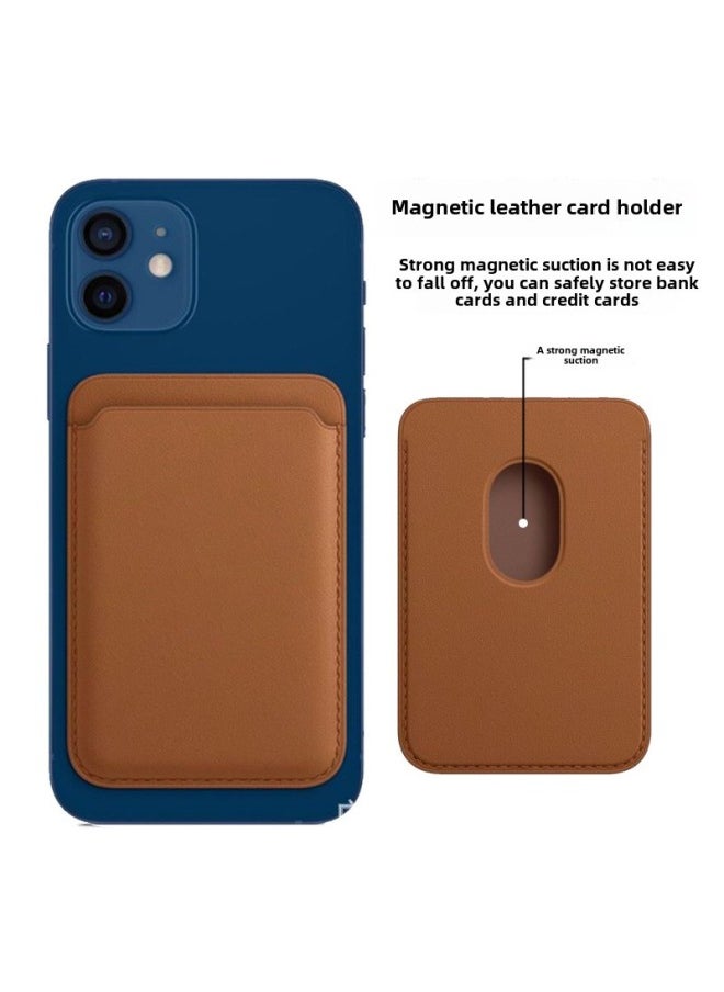 Generic - Suitable For Apple 12-15 Series Magsafe Magnetic Card Sleeve Back Sticking Card Sleeve In Stock-Color:Rose Red 2-Applicable Model:Super Double-row Magnetic Card Package (23 Magnetic) Spot - Image 1