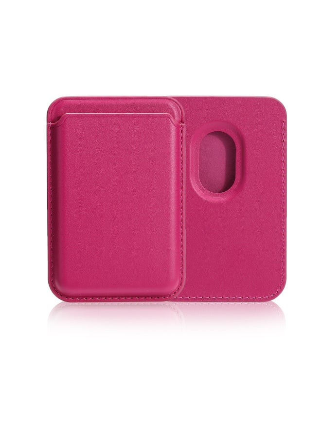 Generic - Suitable For Apple 12-15 Series Magsafe Magnetic Card Sleeve Back Sticking Card Sleeve In Stock-Color:Rose Red 2-Applicable Model:Super Double-row Magnetic Card Package (23 Magnetic) Spot - Image 1