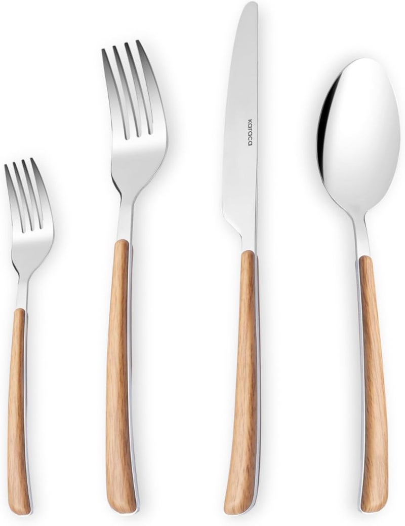 Karaca Melia Cutlery Set for 6 People, 24 Pieces, Elegant Cutlery Ensemble for Stylish Table Culture