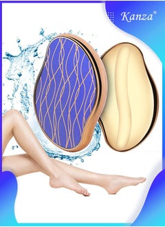 Kanza Crystal Hair Eraser for Women & Men Reusable Crystal Hair Remover Magic Painless Exfoliation Magic Hair Eraser Crystal Hair Removal Tool for Arms Legs (Gold)  - Image 1
