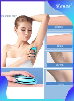 Kanza Crystal Hair Eraser for Women & Men Reusable Crystal Hair Remover Magic Painless Exfoliation Magic Hair Eraser Crystal Hair Removal Tool for Arms Legs (Gold)  - Image 3