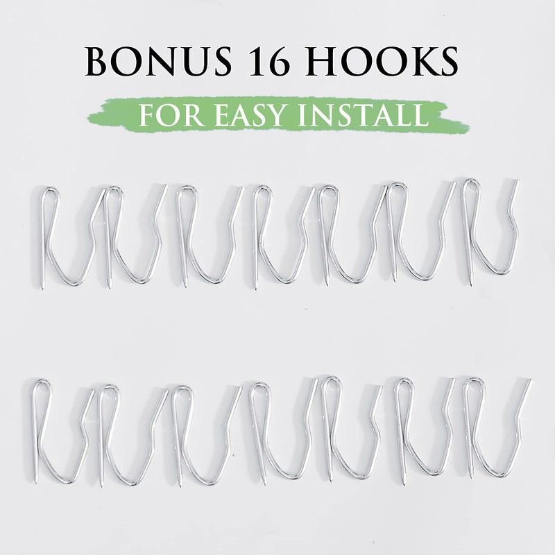 KGORGE Blackout Curtain Liners - Hang with Rod Pocket/Hooks, for 63-inch Long Curtains Thermal Insulated Energy Saving Drapes (2 Panels, W27 x L60 Each, Grayish White, Bonus Hooks) - Image 3