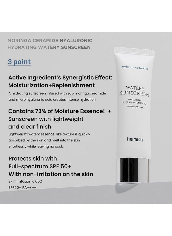 Heimish Moringa Ceramide Hyaluronic Hydrating Watery Sunscreen 50Ml/1.69Fl.Oz  - Image 2