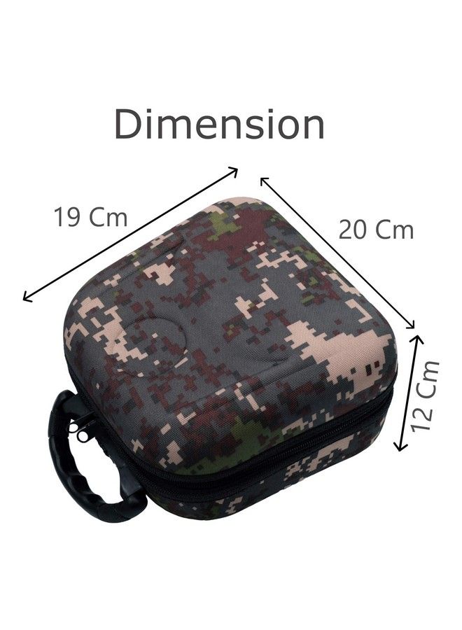 STORE 2508 Multipurpose Hard Eva Case For Medicine Cosmetic First Aid 19X20X12 Cm (Camouflage Green) - Image 5