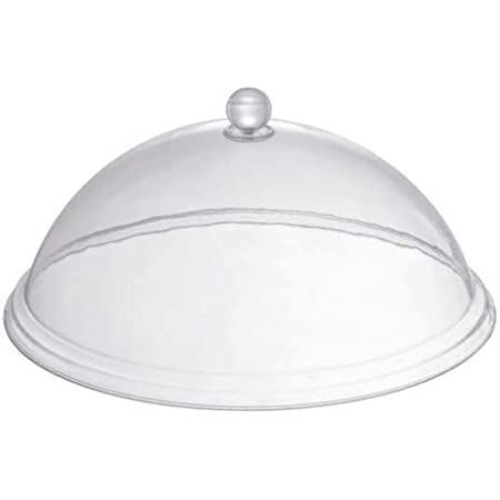 Shoppers Hub PNQ Poly Carbonate (PC) Based Round Shaped Heavy Duty Transparent Dome Cover Dessert Cake Pastry Food Dish Cover Guard for Ideal Use in Homes, Hotels, Cafes. (Size -10 Inches Wide)  - Image 1