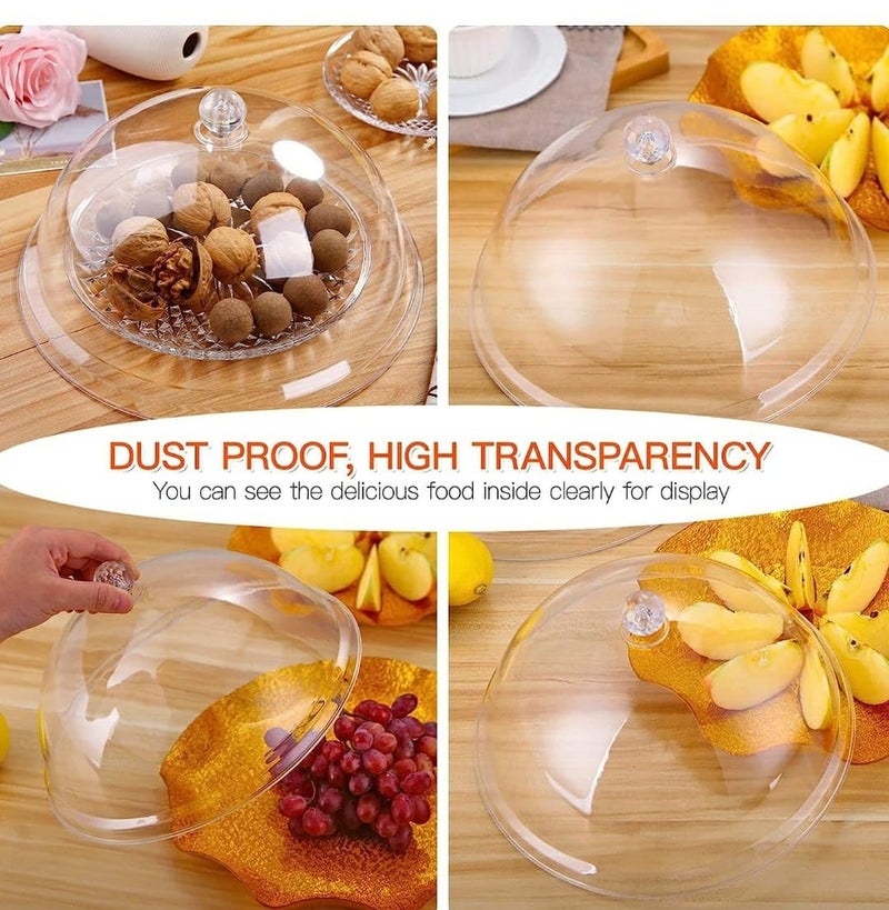 Shoppers Hub PNQ Poly Carbonate (PC) Based Round Shaped Heavy Duty Transparent Dome Cover Dessert Cake Pastry Food Dish Cover Guard for Ideal Use in Homes, Hotels, Cafes. (Size -10 Inches Wide)  - Image 4