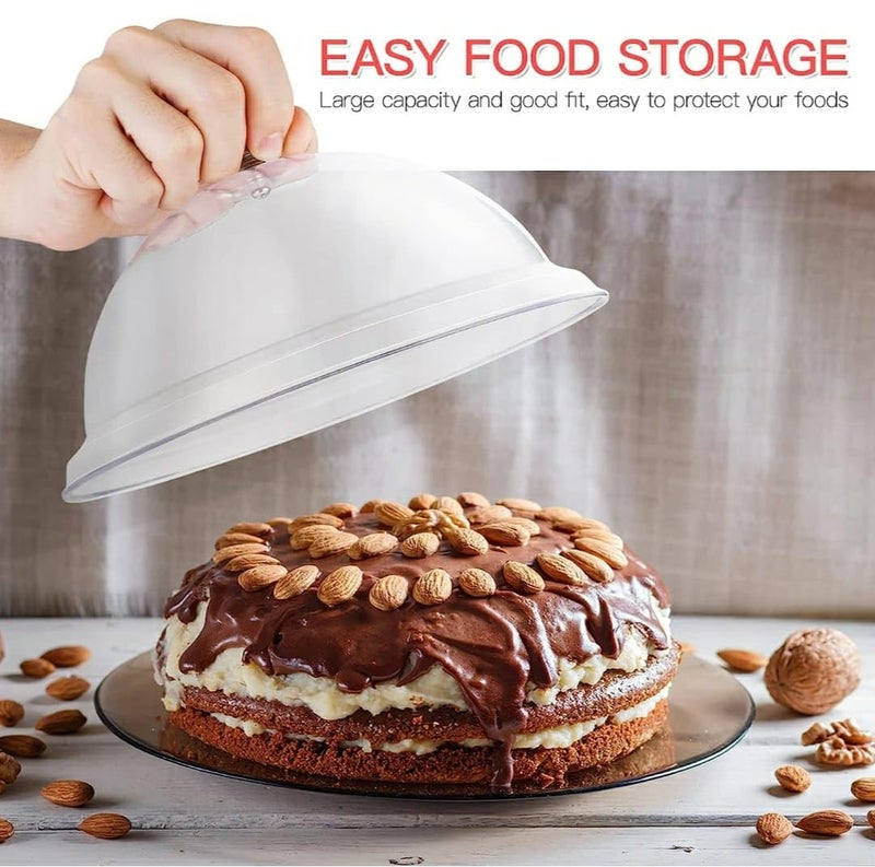 Shoppers Hub PNQ Poly Carbonate (PC) Based Round Shaped Heavy Duty Transparent Dome Cover Dessert Cake Pastry Food Dish Cover Guard for Ideal Use in Homes, Hotels, Cafes. (Size -10 Inches Wide)  - Image 3
