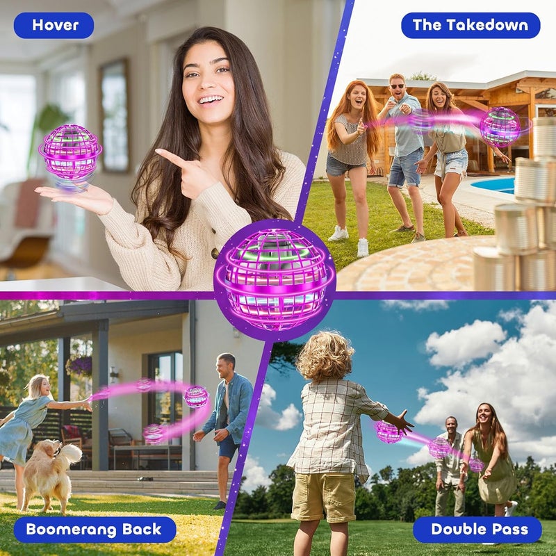 Tikduck Flying Orb Ball 2026 Toys Soaring Hover Boomerang Spinner Hand Controlled Mini Drone Cosmic Globe Spinning Kids Outdoor Fly Toy Birthday Gift Cool Stuff for Boys Girls 6 7 8 9 10+ Year Old - Image 2