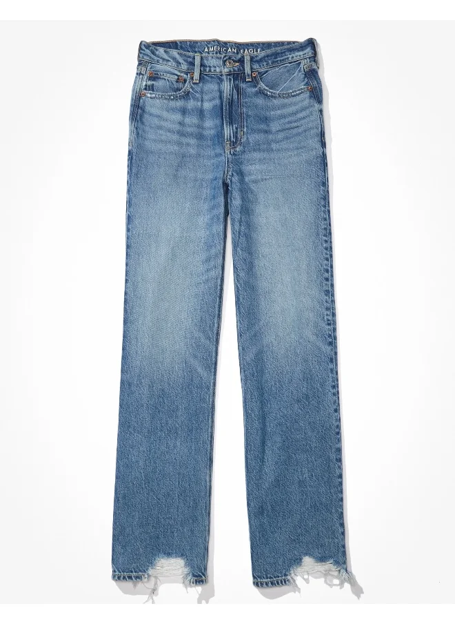 American Eagle Ripped High Waist Stright Jeans