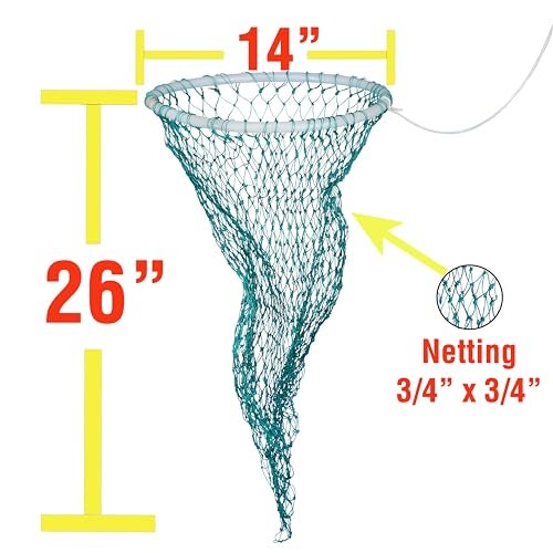 DU-BRO Fishing E/Z Load Chum Bag - Hassle-Free Chum Bags for Saltwater Fishing - 14” Wide - 6ft Rope Included - Green Bait Bag - Fishing Mesh Bag - Image 2