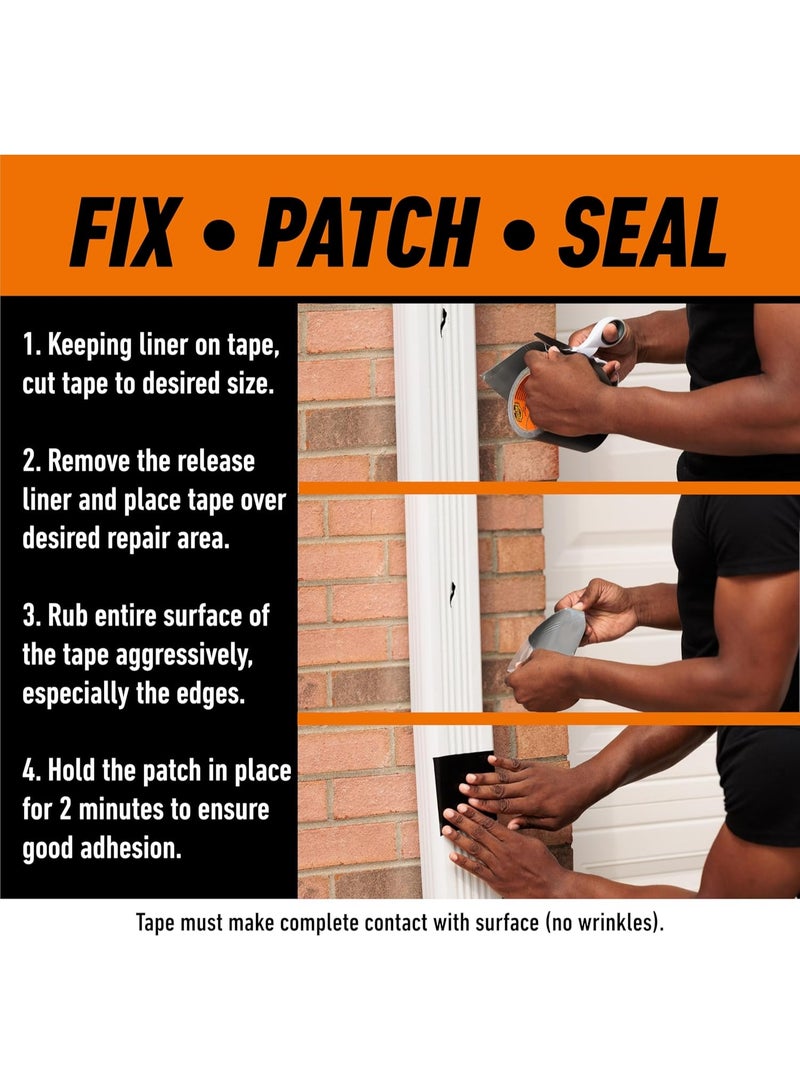 Gorilla Waterproof Patch & Seal Tape 4" x 10' Black, (Pack of 1) - Image 4
