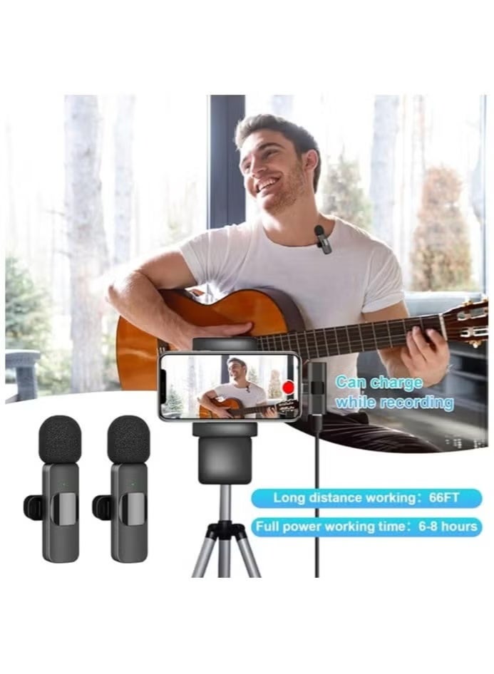 erorex 2 Wireless Microphone For iPhone Plug And Play Lavalier With Noise Reduction - Image 2
