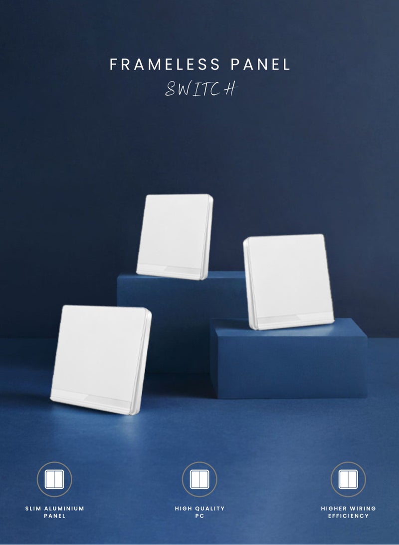 Vmax V5 Series 1 Gang 2 Way Wall Switch 3X3 Inches White Ivory - Image 5