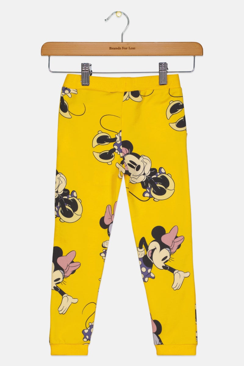 NAME IT Disney Toddlers Girl Graphic Print Jogger Pants, Yellow - Image 2