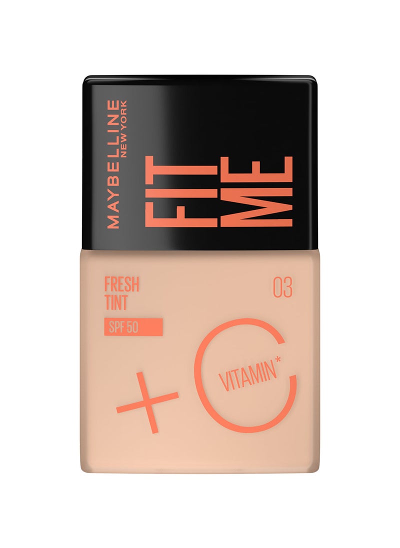 MAYBELLINE NEW YORK Fit Me Fresh Tint SPF 50 PA+++ Vitamin C, 03 3  - Image 1