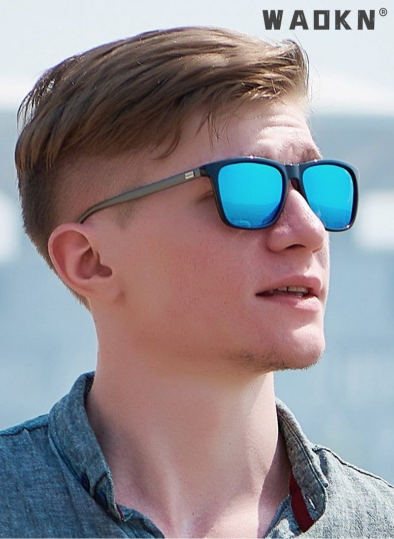 WAOKN Polarized Sports Sunglasses for Men Women , Classic Square Sun Glasses Driving Cycling Outdoor Lightweight Shades for men 100% UV400 Protection,Fashion Anti-Glare Sun Shades for Driving, Fishing, Traveling - Image 2
