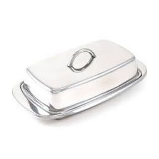 Fox Run Stainless Steel Double Butter Dish With Lid, 2 Butter Stick Capacity - Image 2