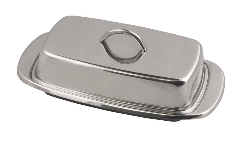 Fox Run Stainless Steel Double Butter Dish With Lid, 2 Butter Stick Capacity - Image 4