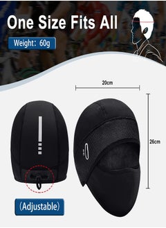 SYOSI Winter Cycling Caps Under Helmet Thermal Fleece Beanie Hat with Face Cover for Men and Women Waterproof Windproof Cycle Skull Cap Ski Cap Balaclava Mask Bike Bicycle Helmet Liner for Sports  - Image 2