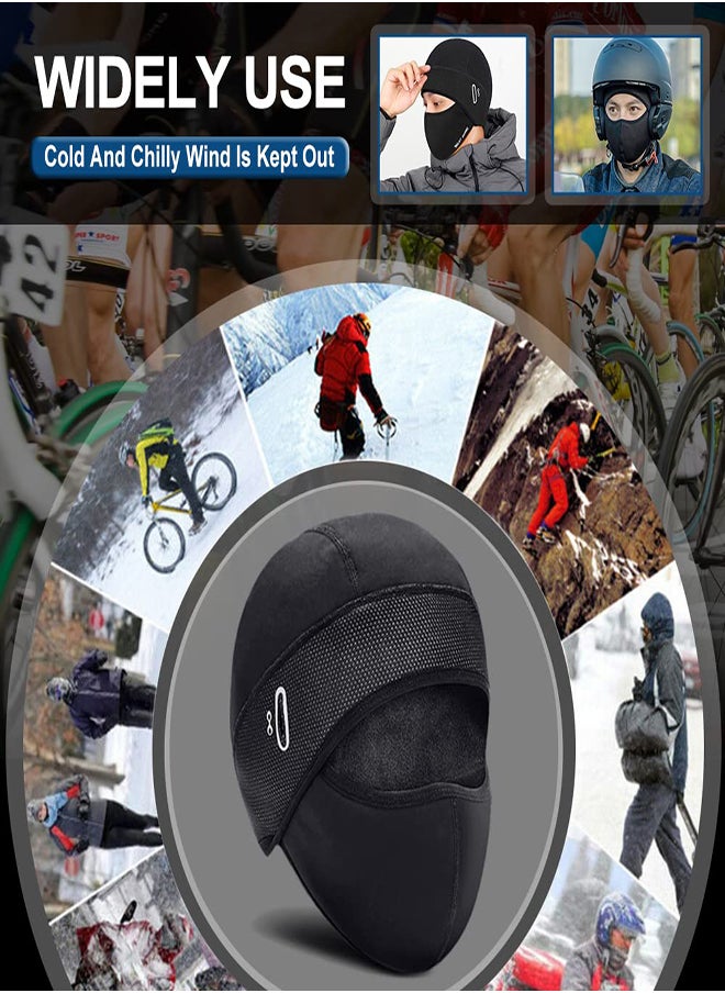 SYOSI - Winter Cycling Caps Under Helmet Thermal Fleece Beanie Hat with Face Cover for Men and Women Waterproof Windproof Cycle Skull Cap Ski Cap Balaclava Mask Bike Bicycle Helmet Liner for Sports - Image 1
