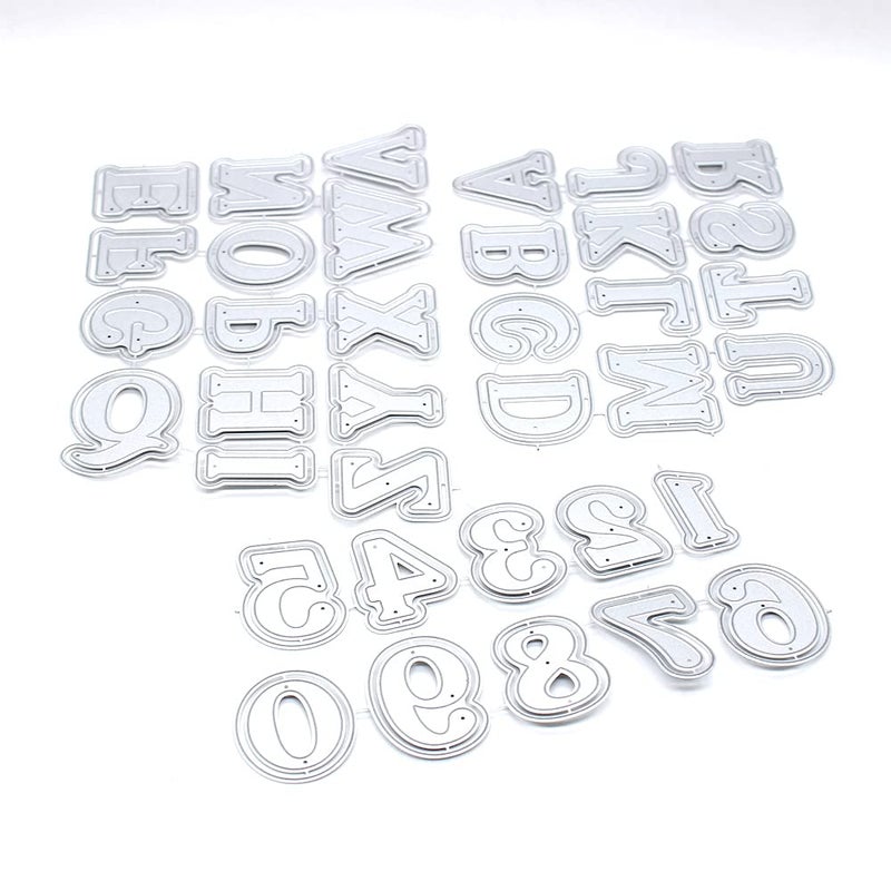 KSCRAFT Big Alphabet and Number Shaker Metal Cutting Dies Stencils for DIY ScrapbookingPhoto Album Decorative Embossing DIY Paper Cards