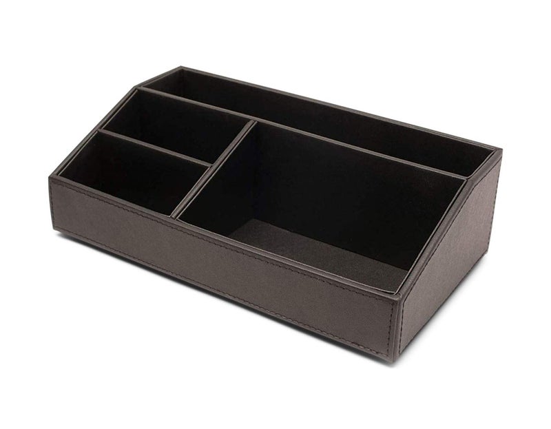 Castle Armory Leatherette Desk Organizer Caddy - Clutter Organizer for Office, Home, Personal, Employee Office Supplies and Accessories (All-in-one Organizer - Stackable) - Image 1