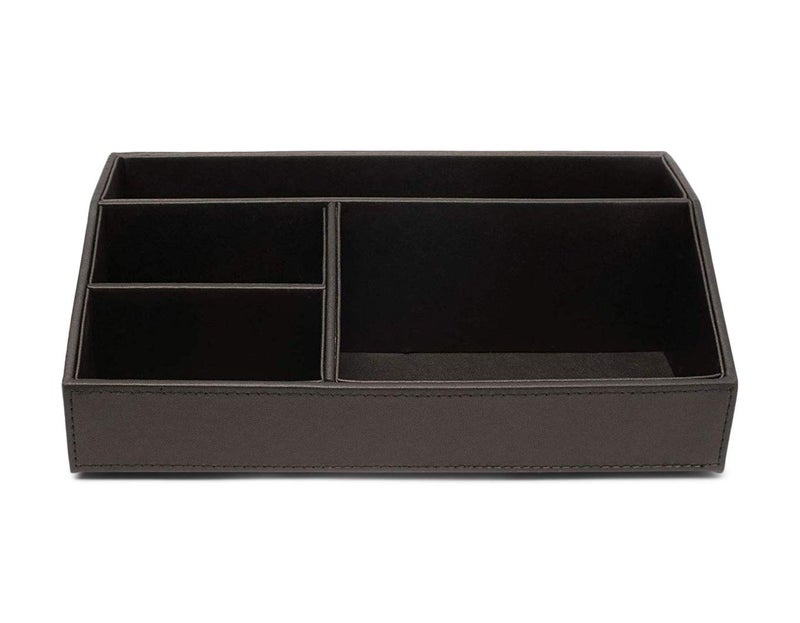 Castle Armory Leatherette Desk Organizer Caddy - Clutter Organizer for Office, Home, Personal, Employee Office Supplies and Accessories (All-in-one Organizer - Stackable) - Image 4